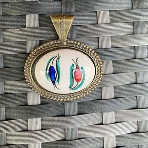 Vintage Enameled Pendant